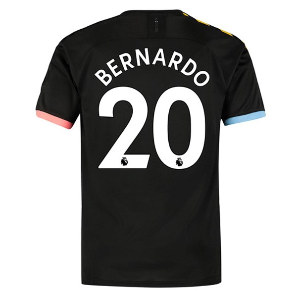 Camiseta Manchester City NO.20 Bernardo Segunda equipo 2019-20 Negro